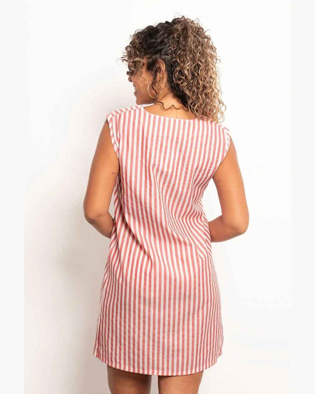 Casual Striped Short Dress - Viva