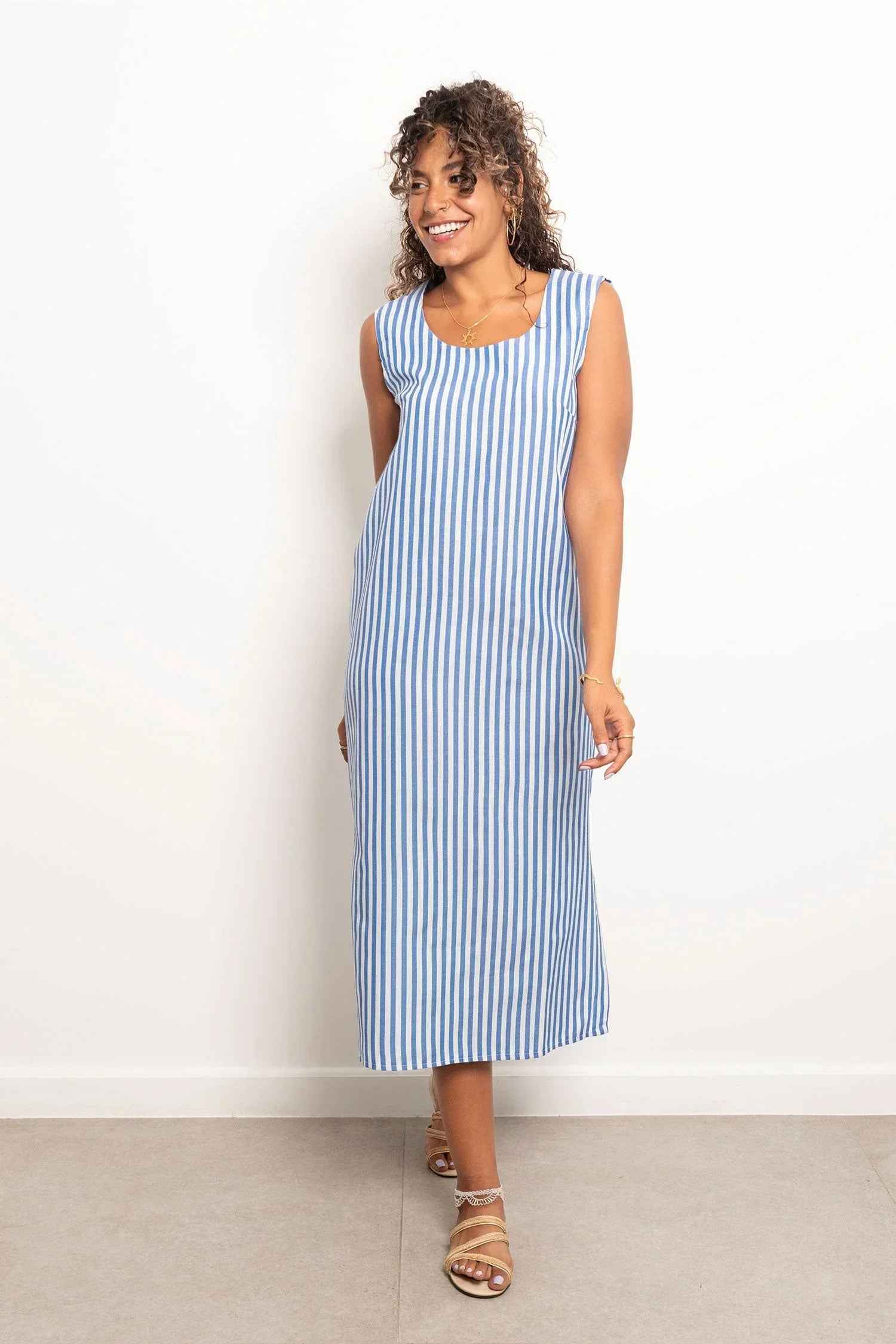 Casual Striped Long Dress - Viva