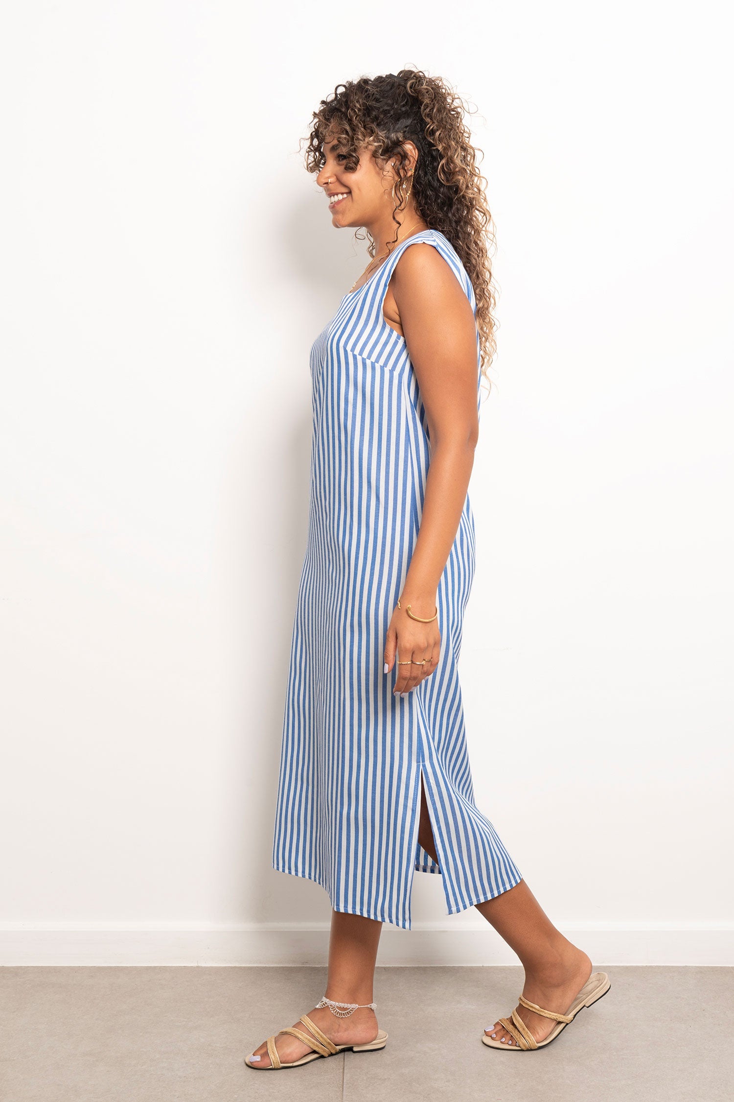 Viva - Casual Striped Long Dress 3
