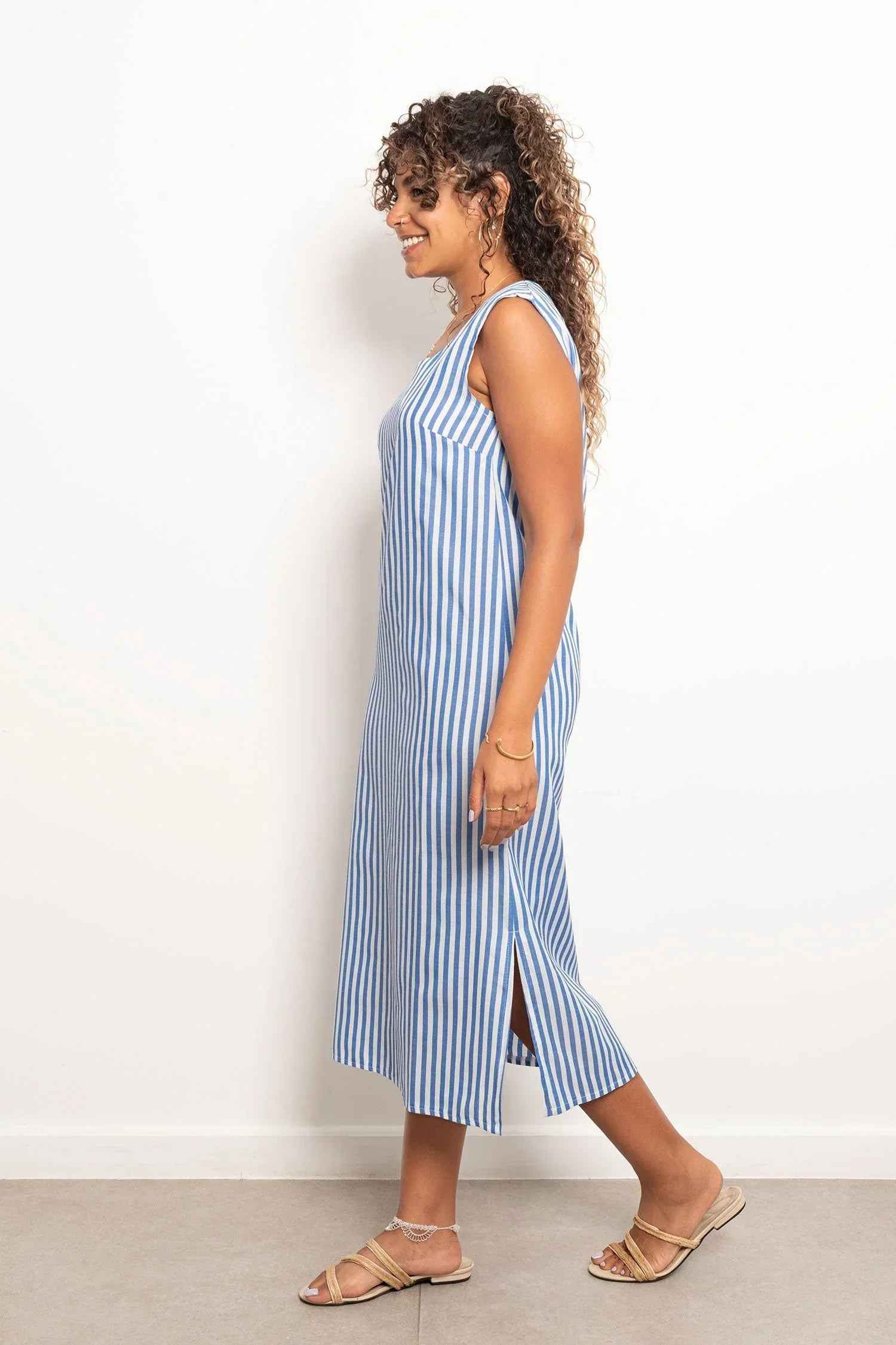 Casual Striped Long Dress - Viva
