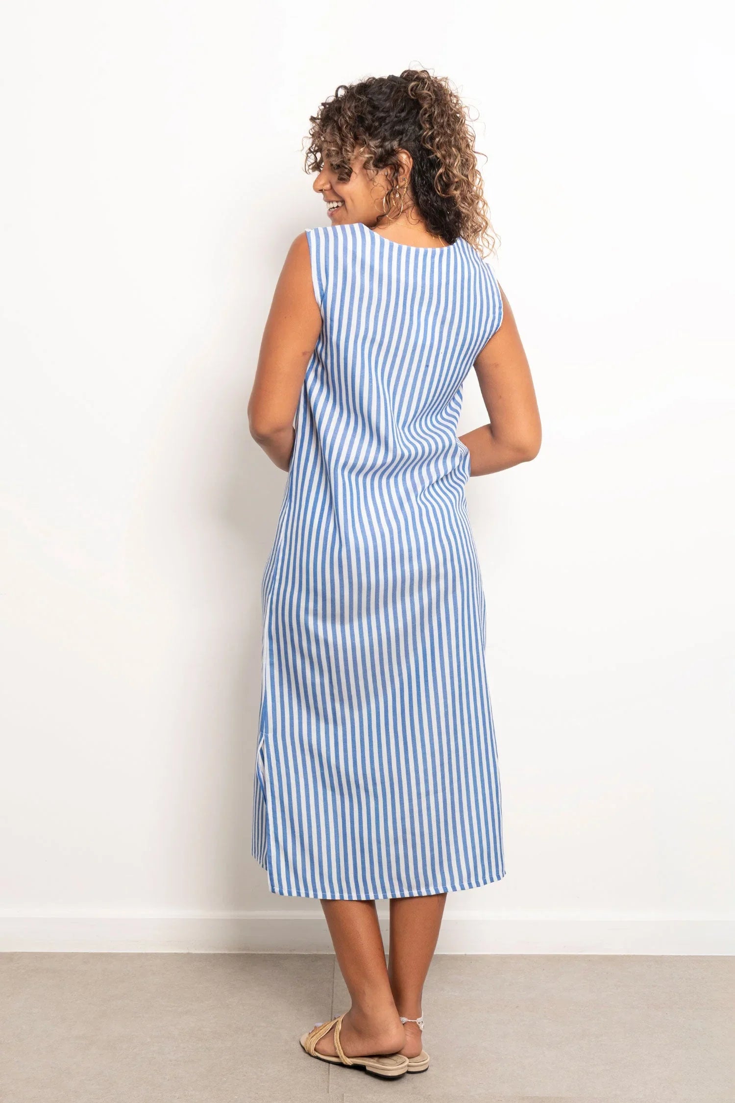 Viva - Casual Striped Long Dress 2