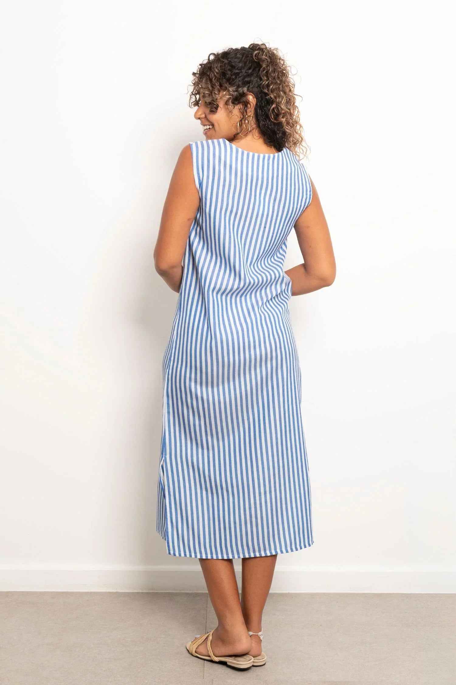 Casual Striped Long Dress - Viva