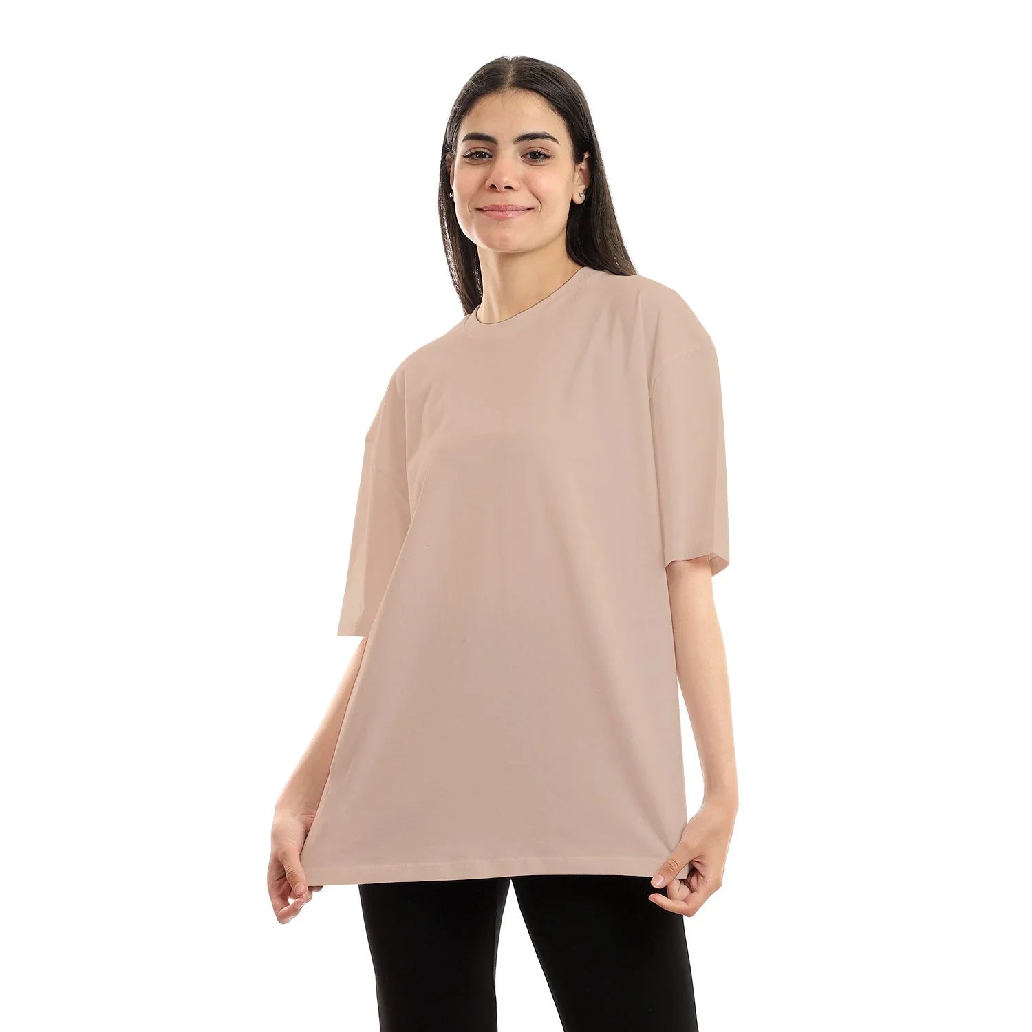 NAS Trends - Basic Unisex Oversized SS T-Shirt - Beige 1