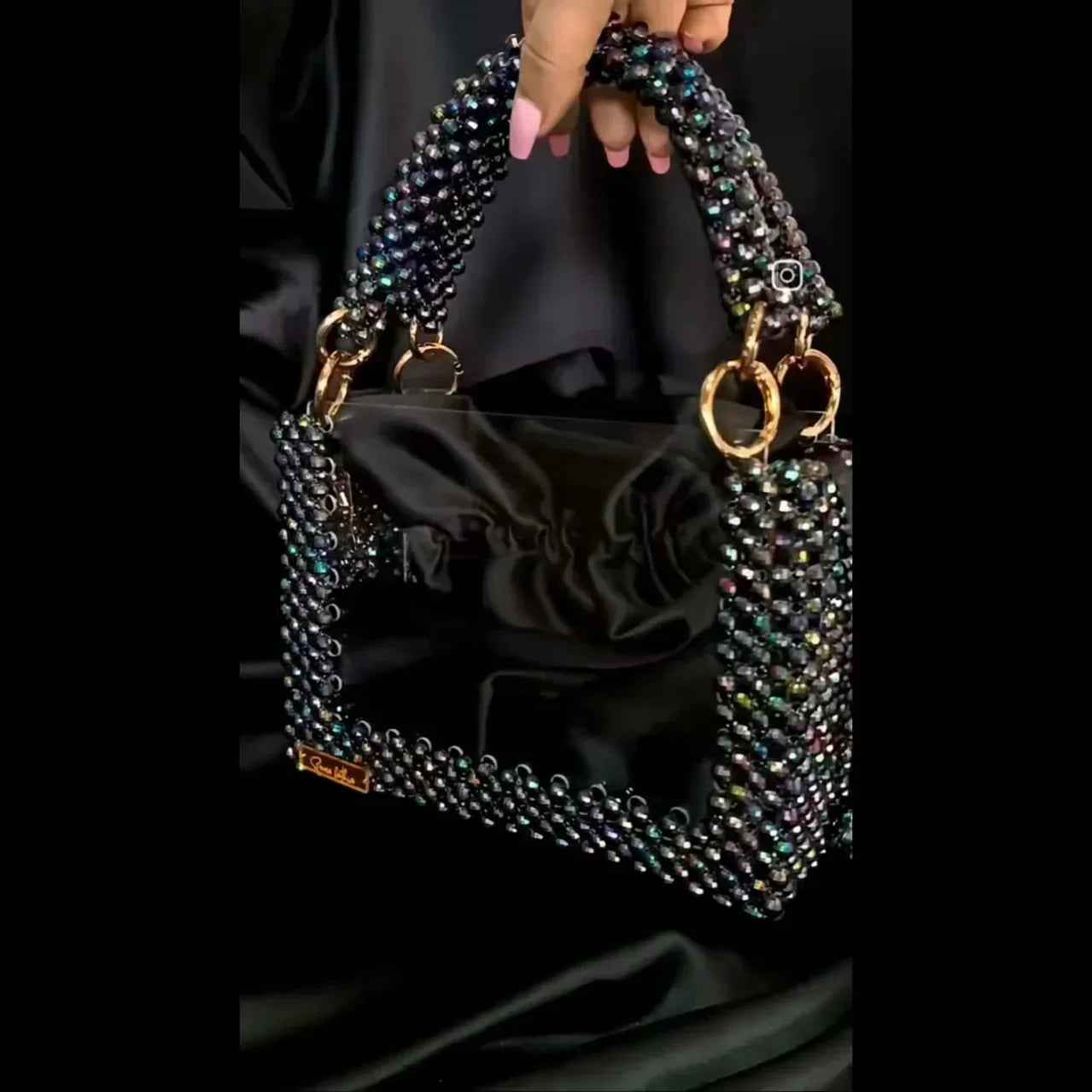 Metal Frame Bag - Shimmer Handmade