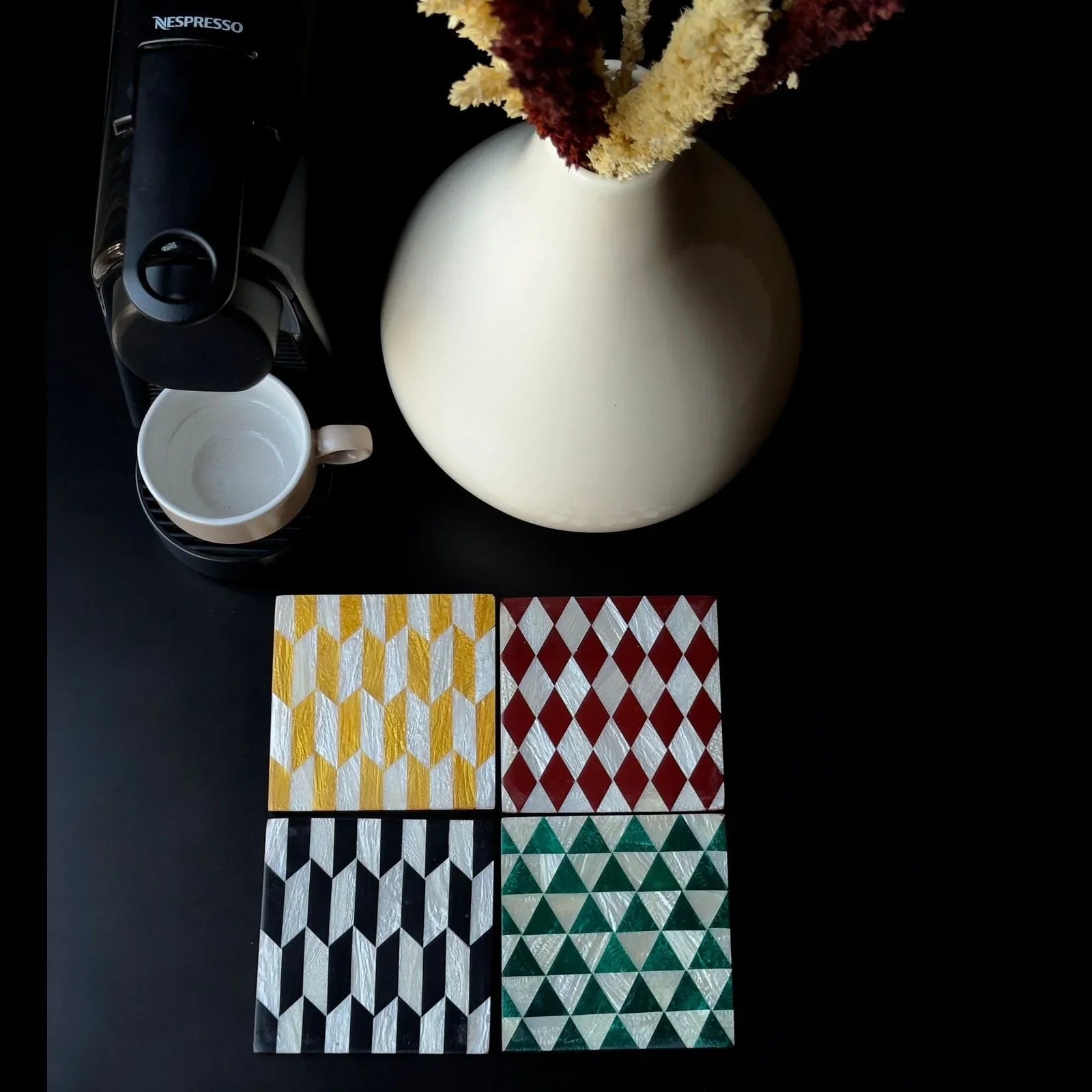 Lavender - Sadaf Coaster Set 1