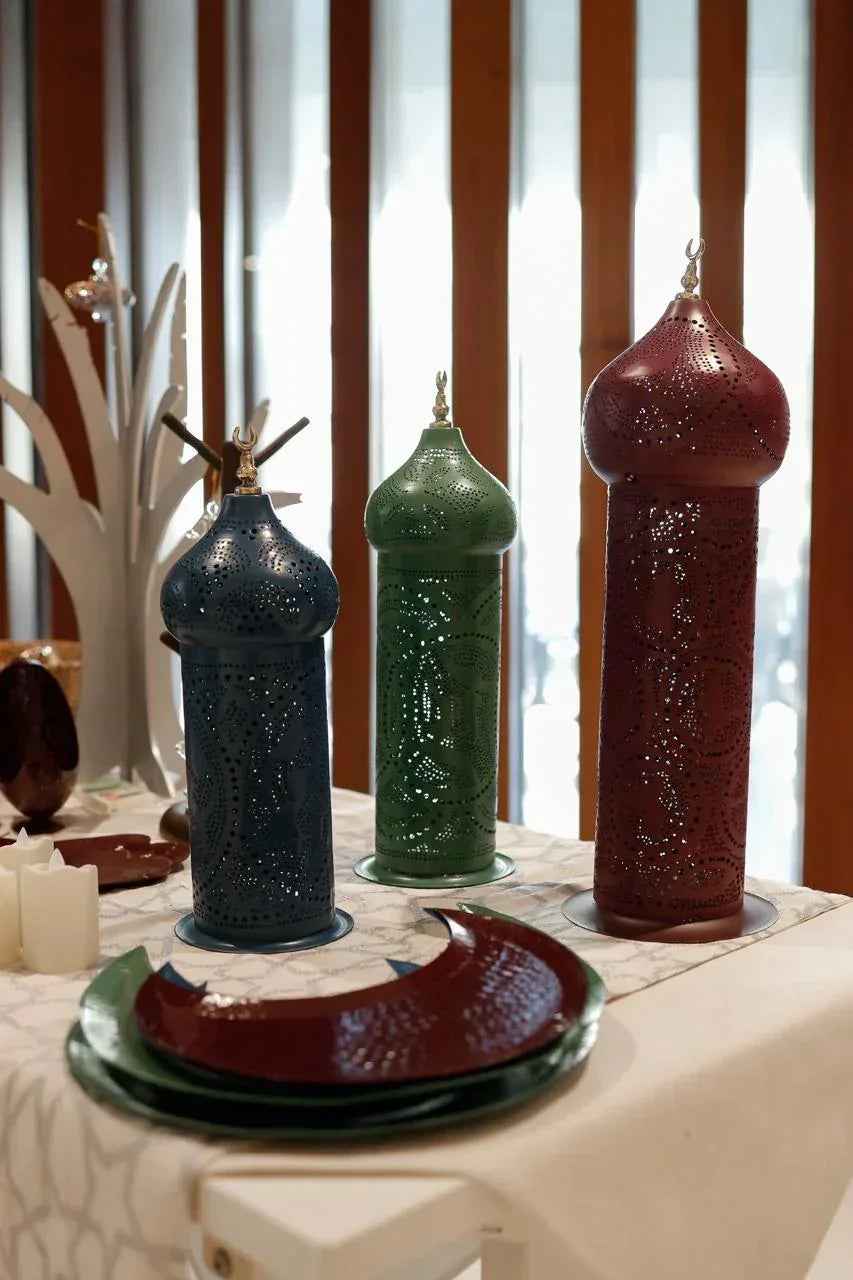 Colored Metal Minarets 40 cm - Lavender