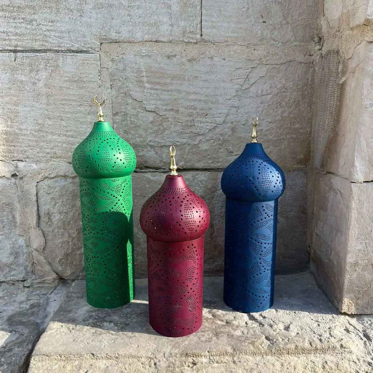 Colored Metal Minarets 50 cm - Lavender