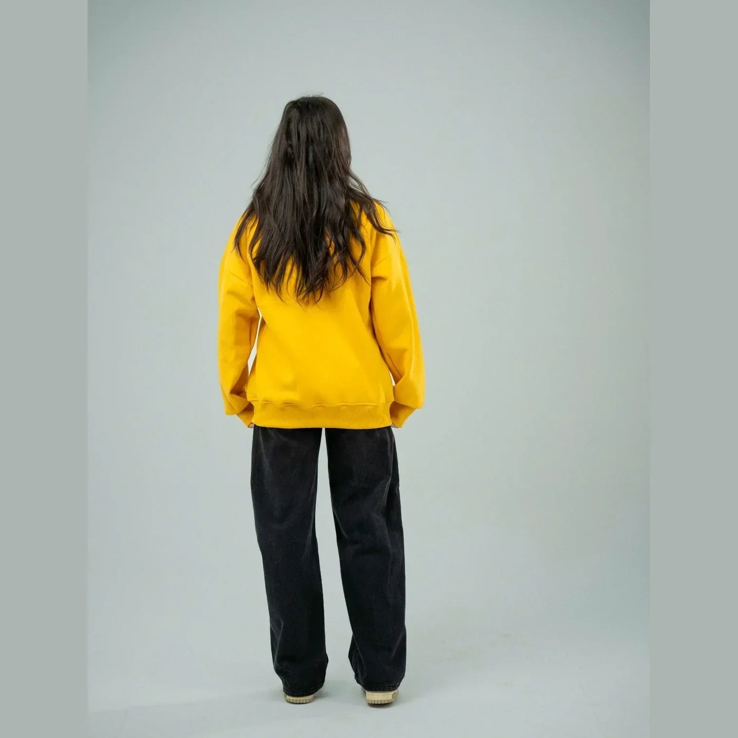 Plain Yellow Sweatshirt - Fade Out Designs 3