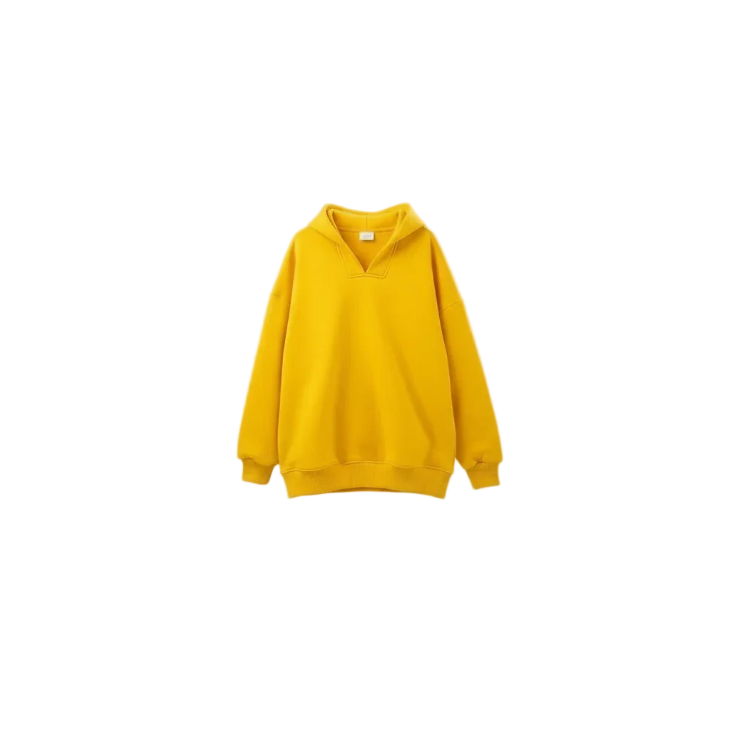 Plain Yellow Sweatshirt - Fade Out Designs 1