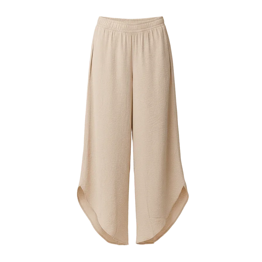 Beige Slit Pants - In your shoe 1