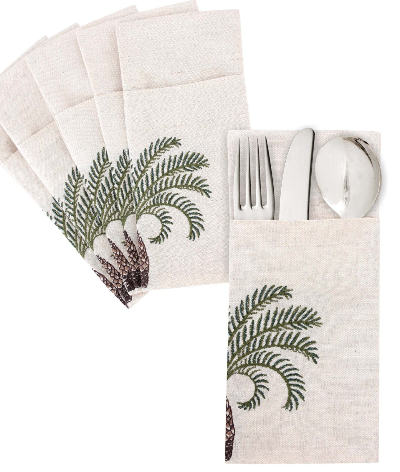 Lina Linen Cutlery Holder Set - Ticas 1