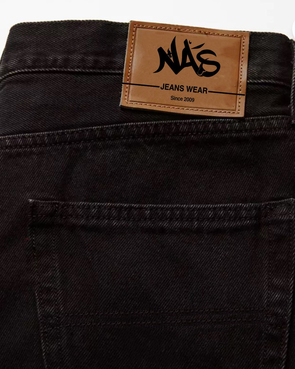 Straight Unisex Denim Pant - Black M - NAS Trends