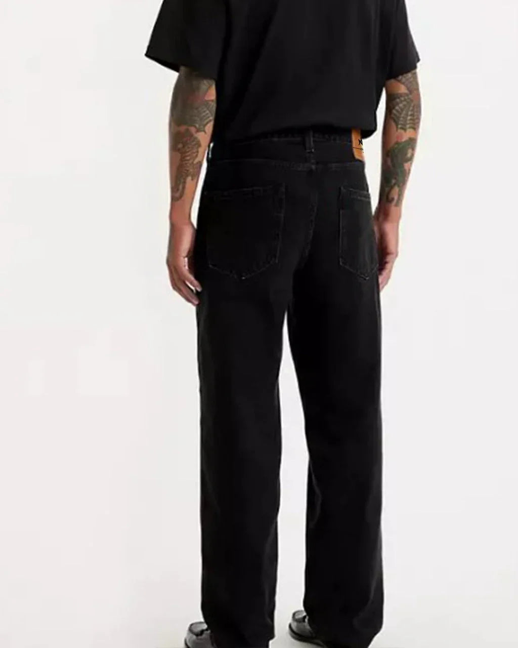 Straight Unisex Denim Pant - Black M - NAS Trends 3