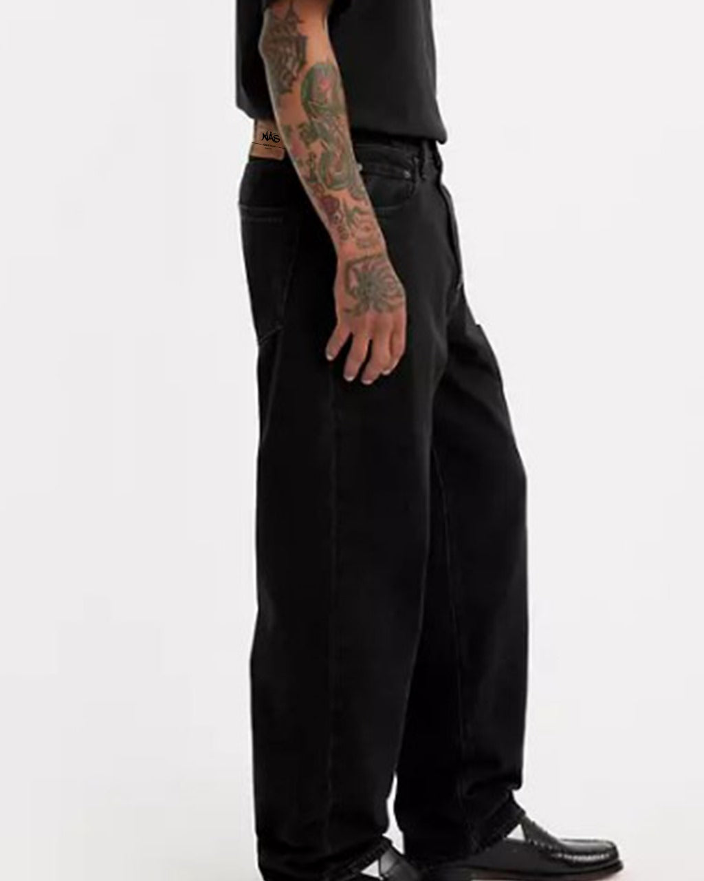 Straight Unisex Denim Pant - Black M - NAS Trends