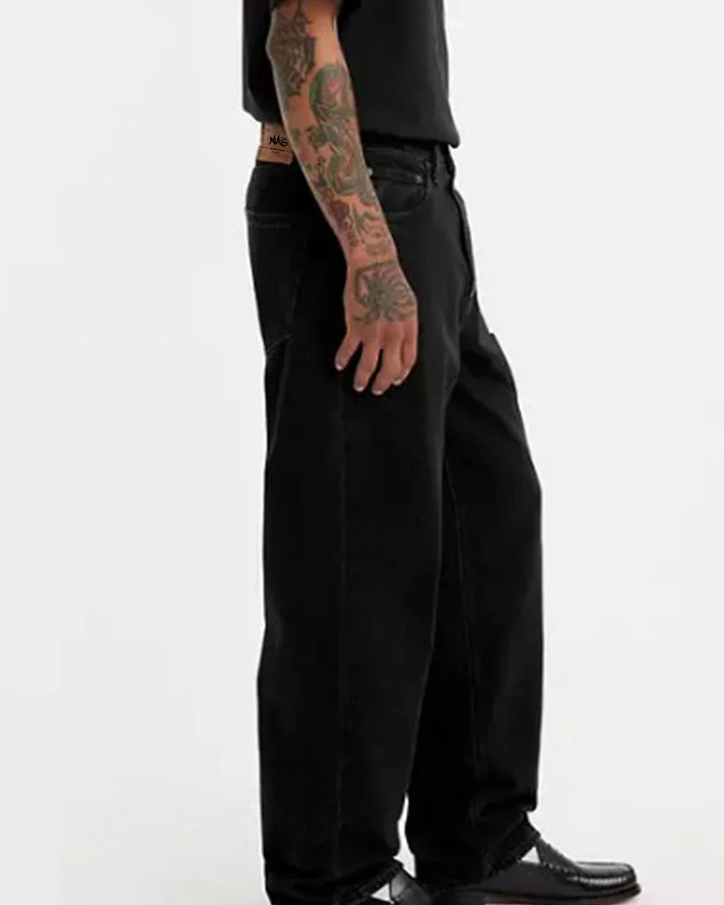 Straight Unisex Denim Pant - Black M - NAS Trends 4