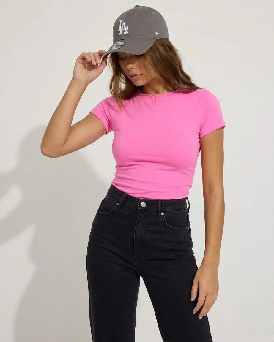 Basic Women Baby Tee - Pink - NAS Trends 4