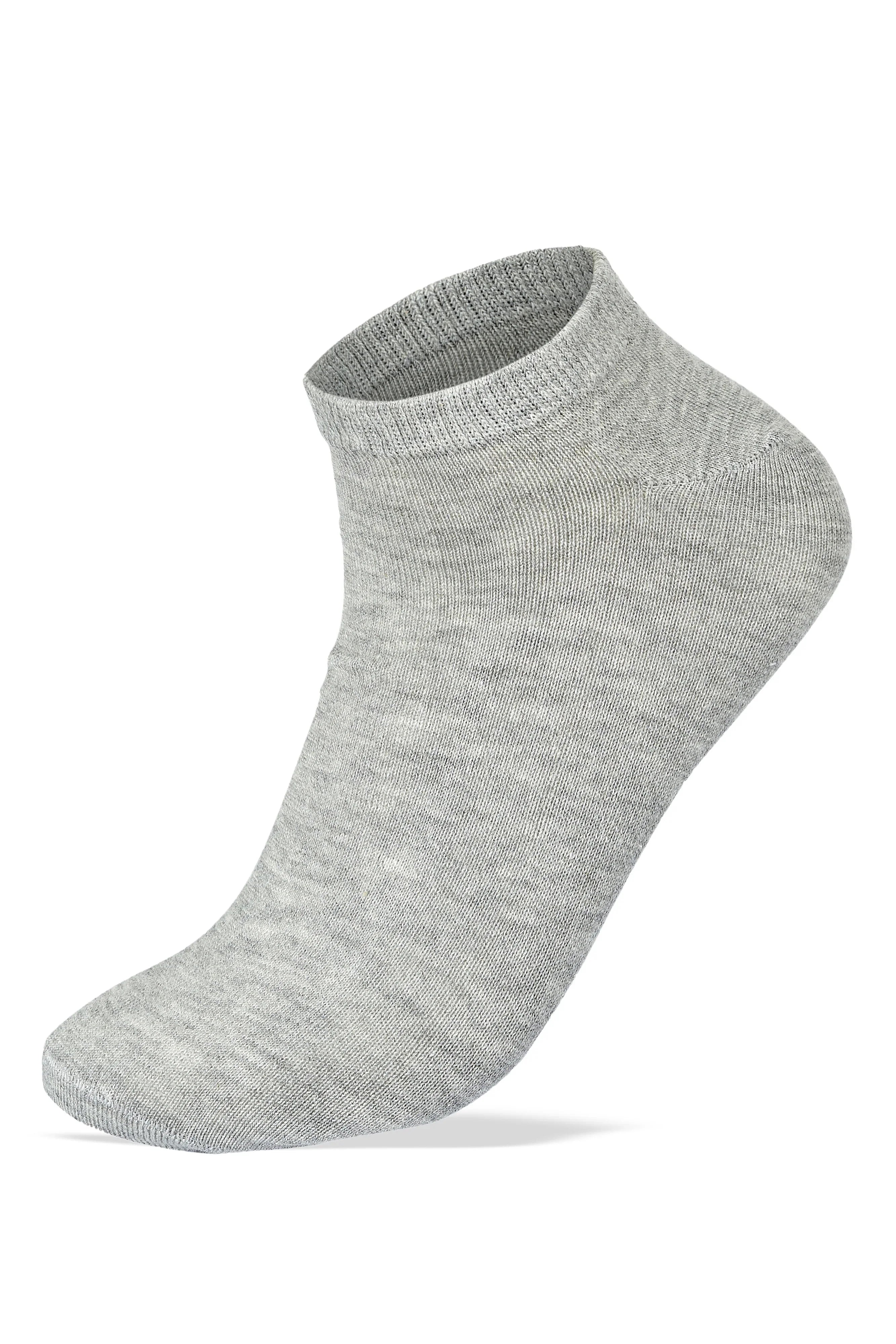 Sam Socks - Men Set Of 5 Ankle Plain Socks 3L.Grey-2D.Grey 2