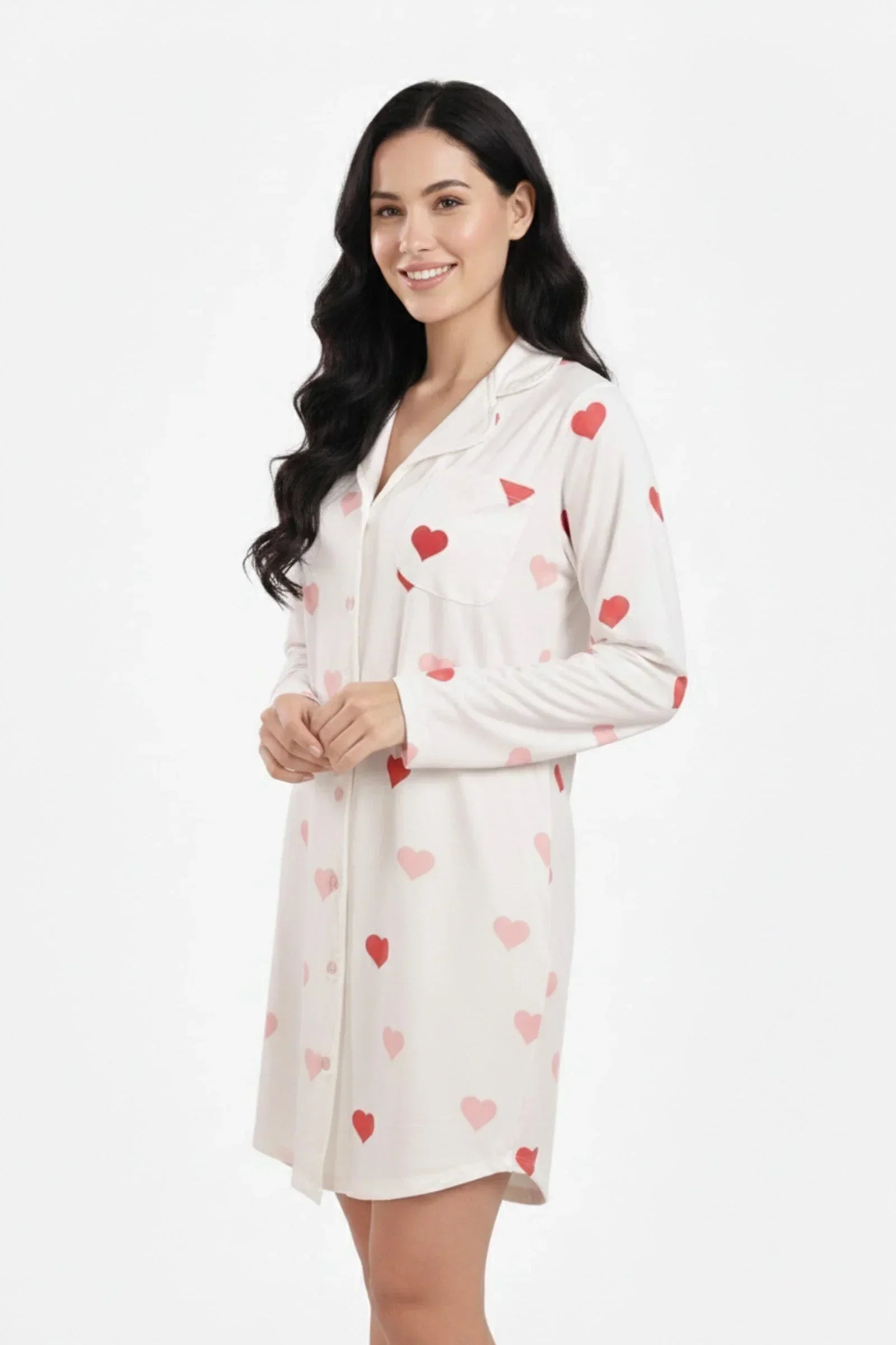 Carina - Hearts Print Nightgown 1