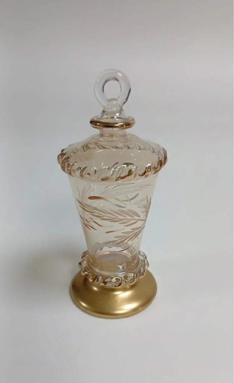 Lavender - Small hand made glass lantern 2