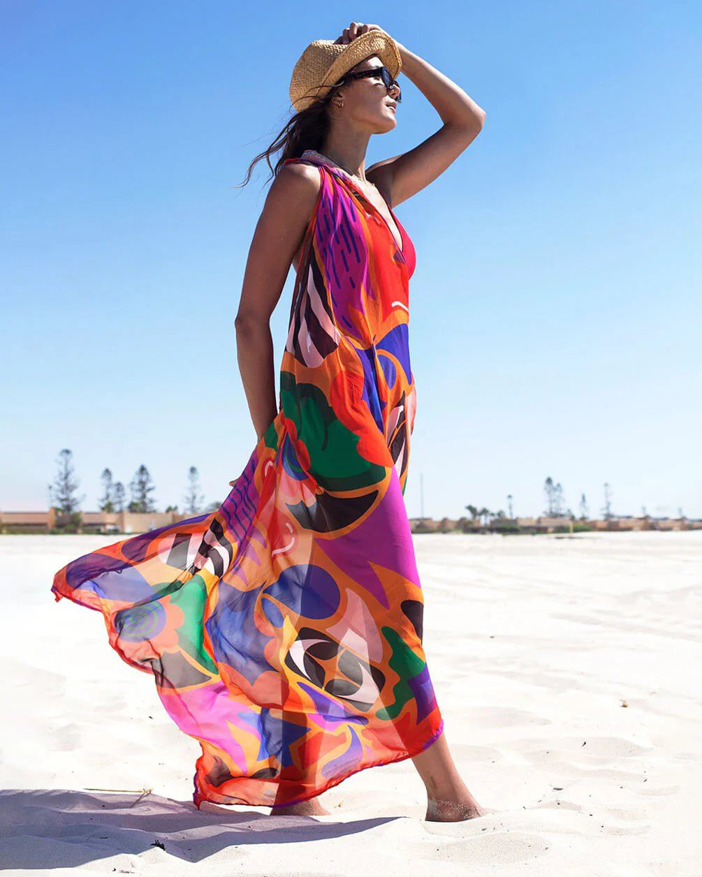In your shoe - Abstracted Maxi Flowy Wrap 1