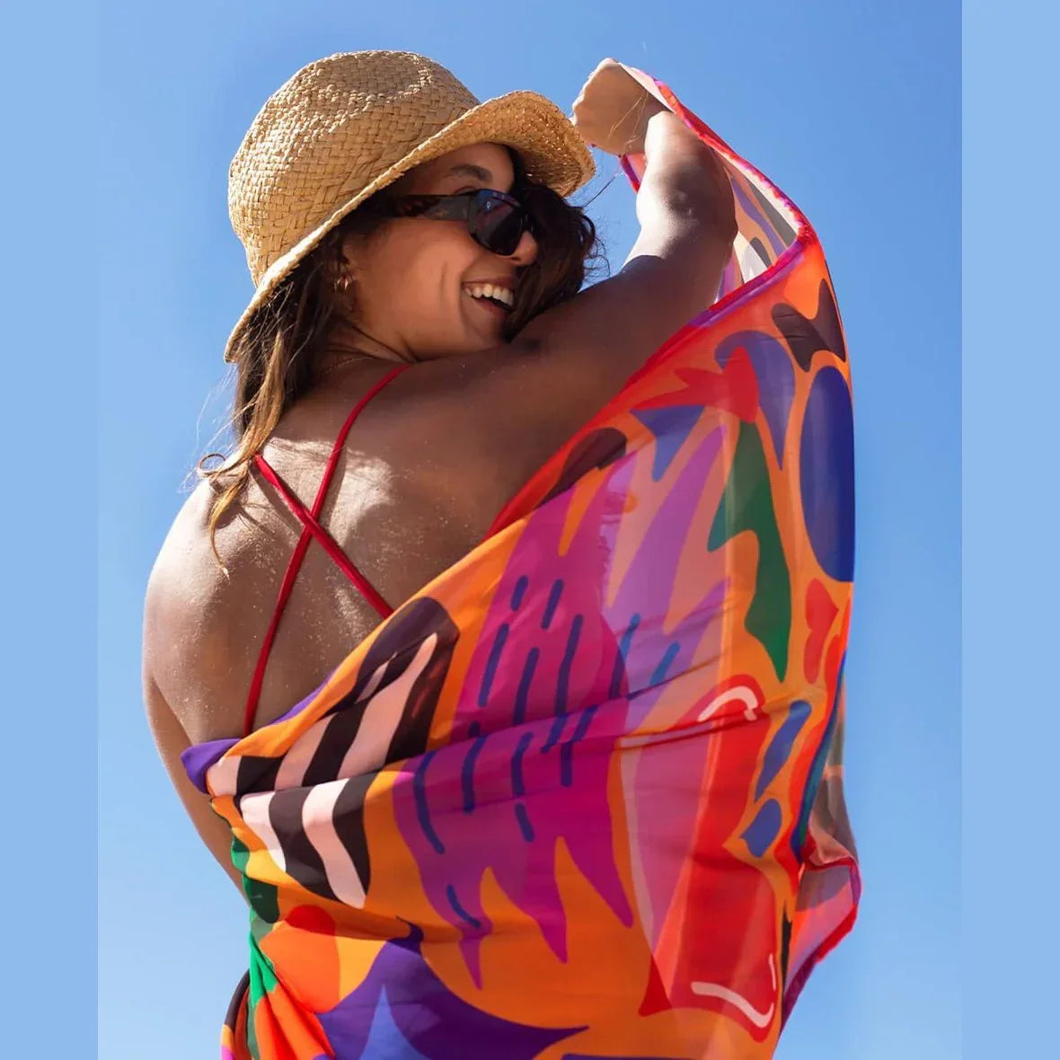 Abstracted Maxi Flowy Wrap - In your shoe - Babazzaro