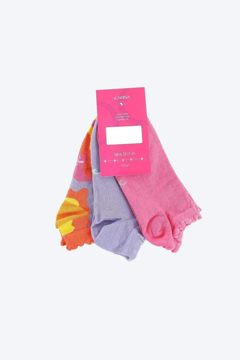 Free Ankle Length Socks - 3 Pairs - Carina 2