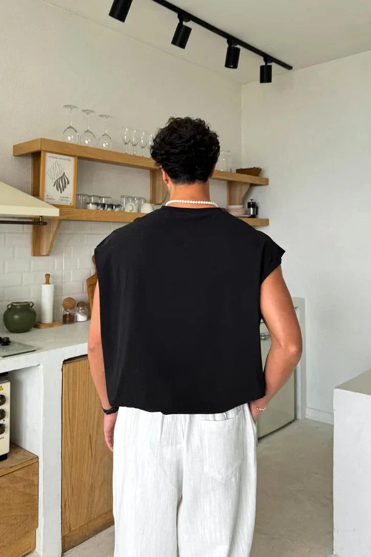 Black Oversized Cut-Off - Comfowear 2