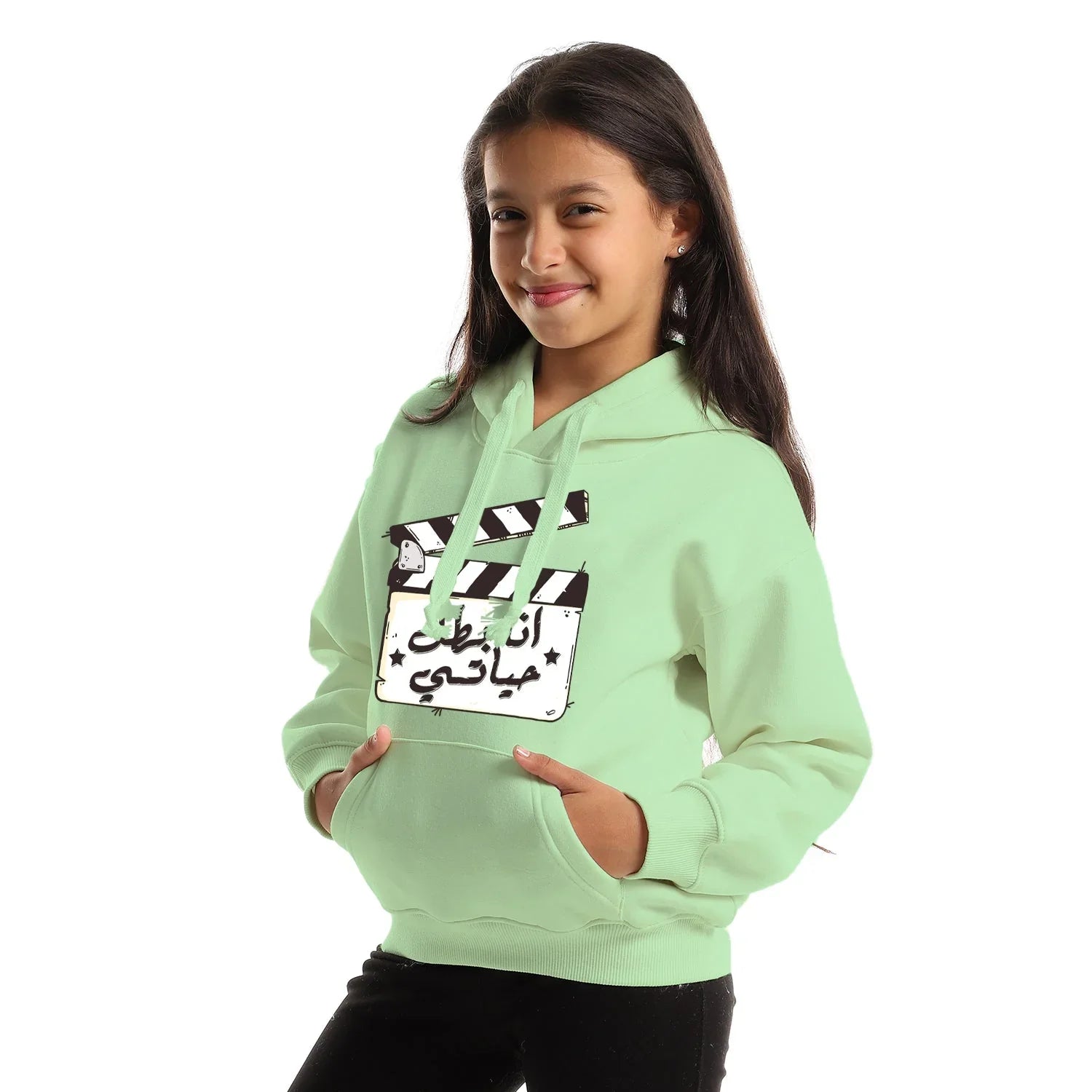 NAS Trends - Im My Own Hero Kids Oversized Hoodie-mint Green 1