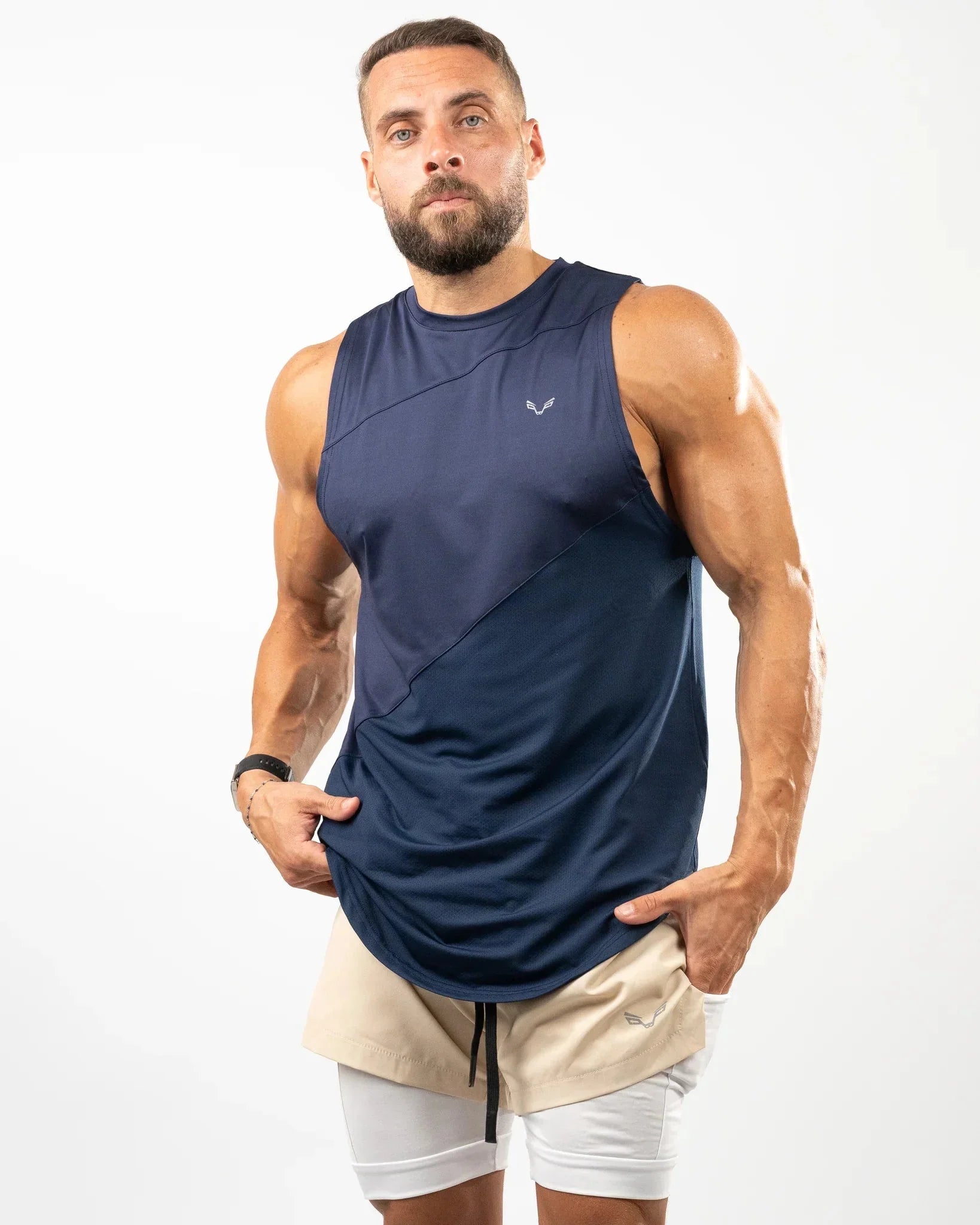 BFEERCE 2 - in - 1 Performance Shorts – Sand - Bfeerce - Babazzaro
