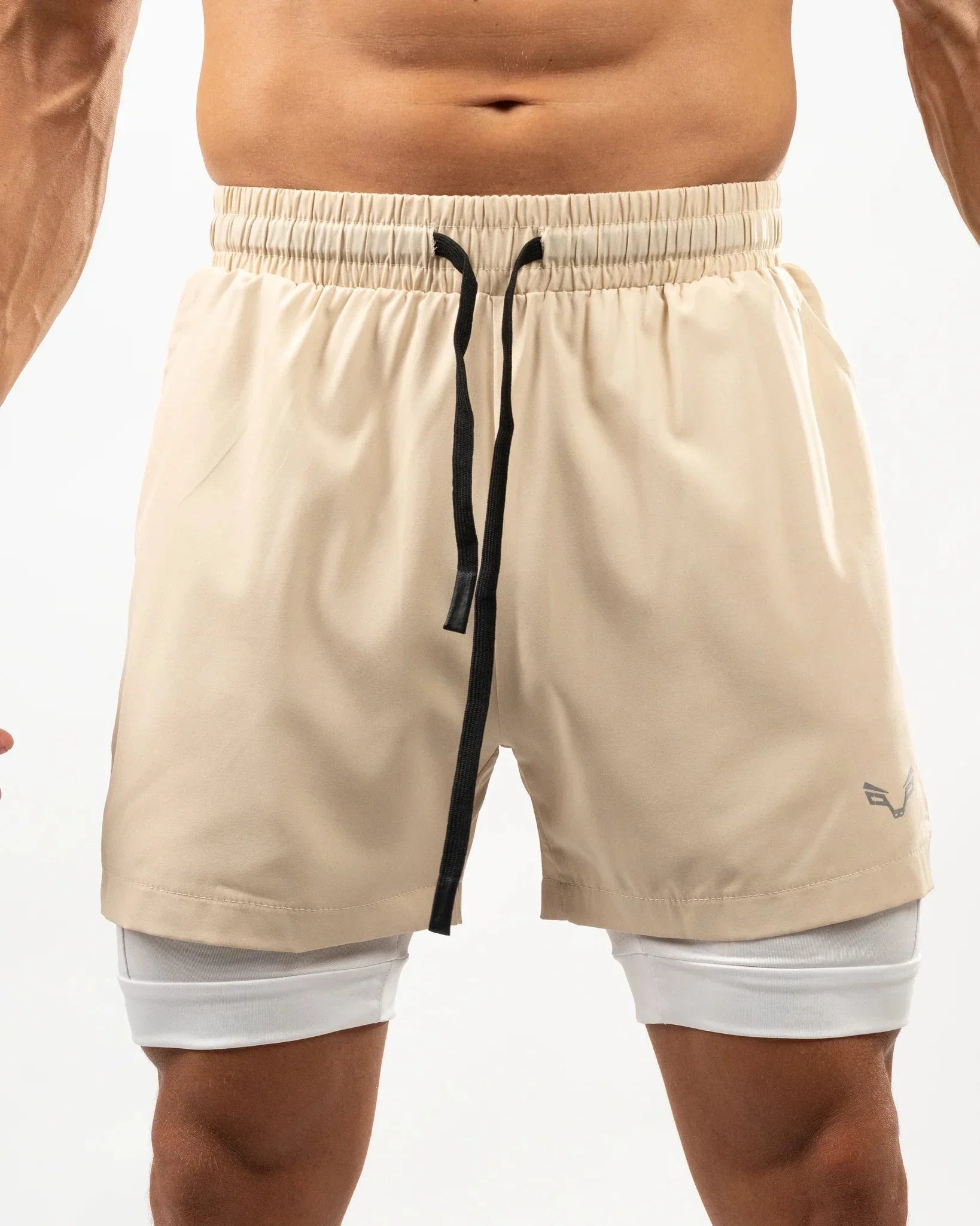 BFEERCE 2 - in - 1 Performance Shorts – Sand - Bfeerce - Babazzaro