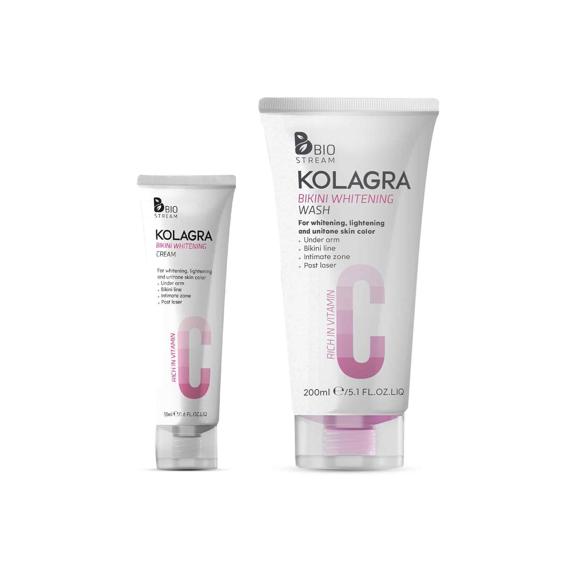 Kolagra MulticolorOffer Bikini Routine Bikini wash + Bikini Cream - Biostream 1