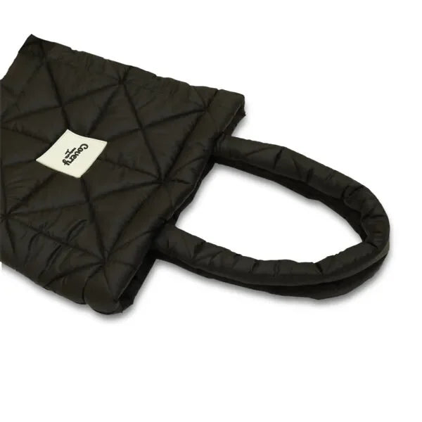 Covery - Black Puffy Tote Bag 3