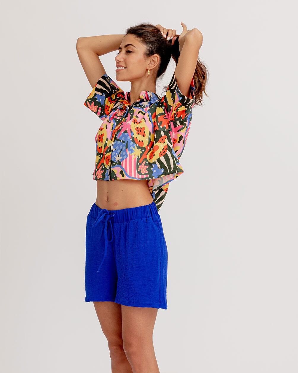 In your shoe - Blue Flowy Shorts 3