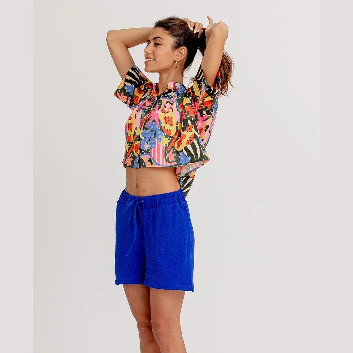 Blue Flowy Shorts - In your shoe - Babazzaro
