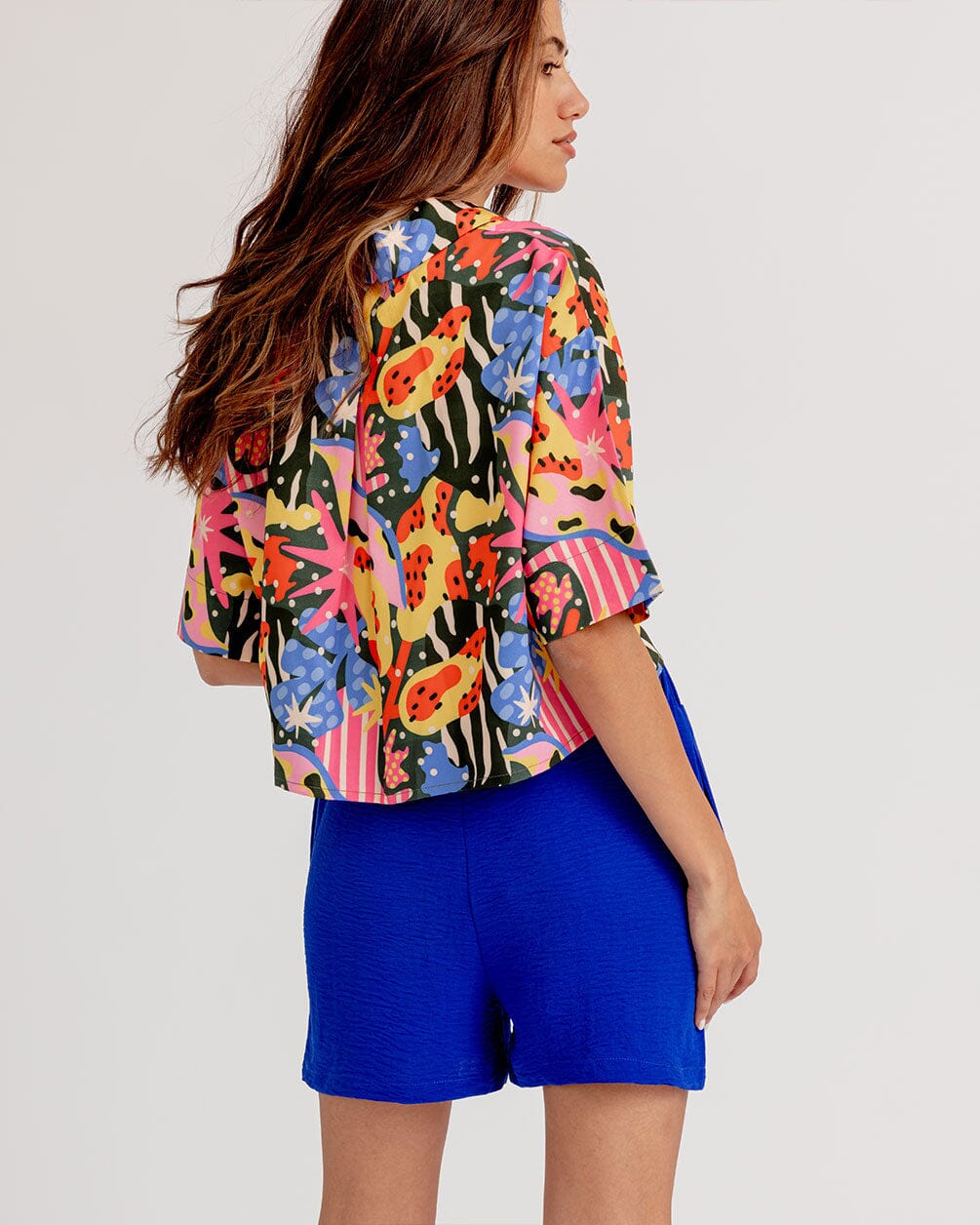 In your shoe - Blue Flowy Shorts 2