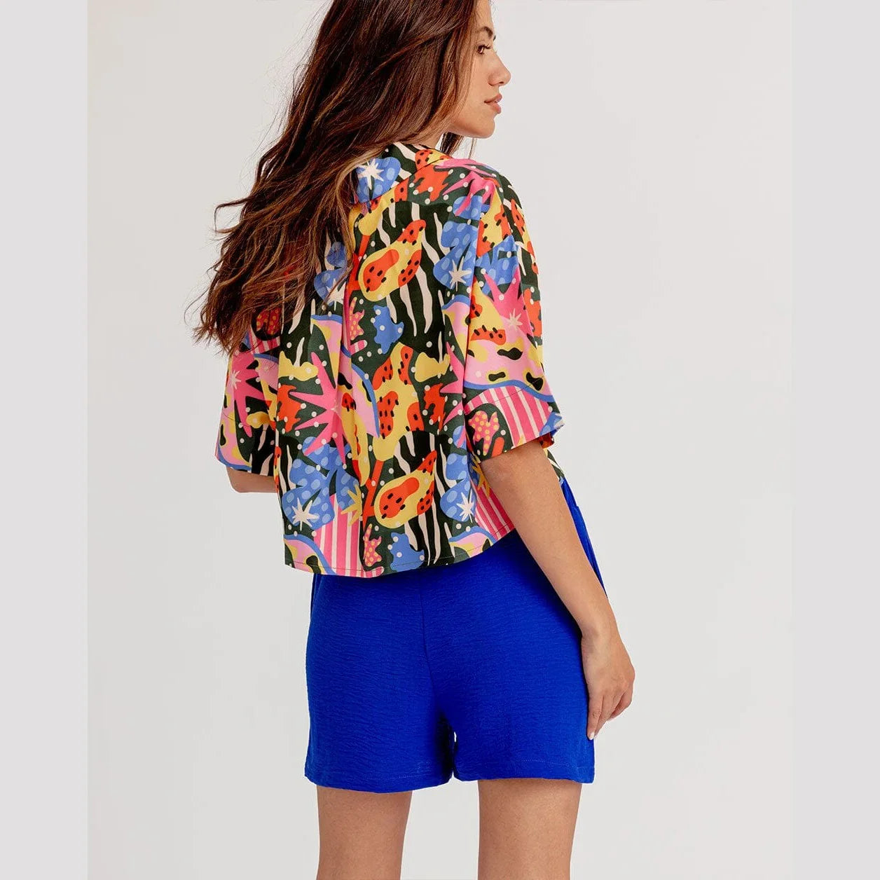 In your shoe - Blue Flowy Shorts 3