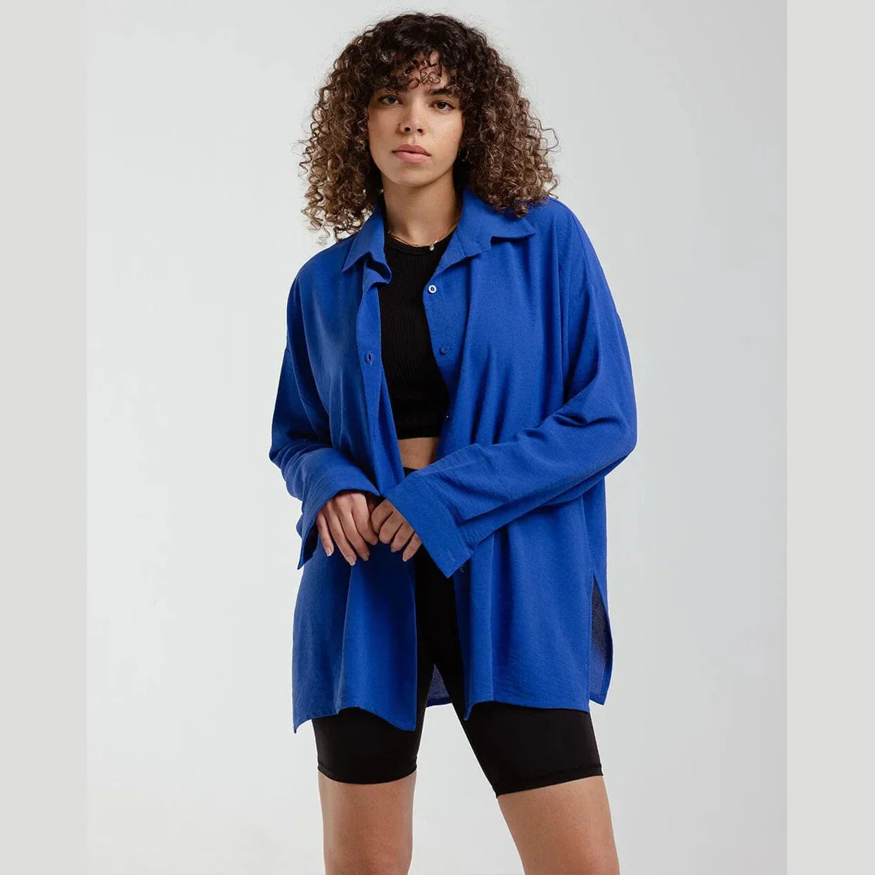 Blue Oversized Shirt - In your shoe - Babazzaro