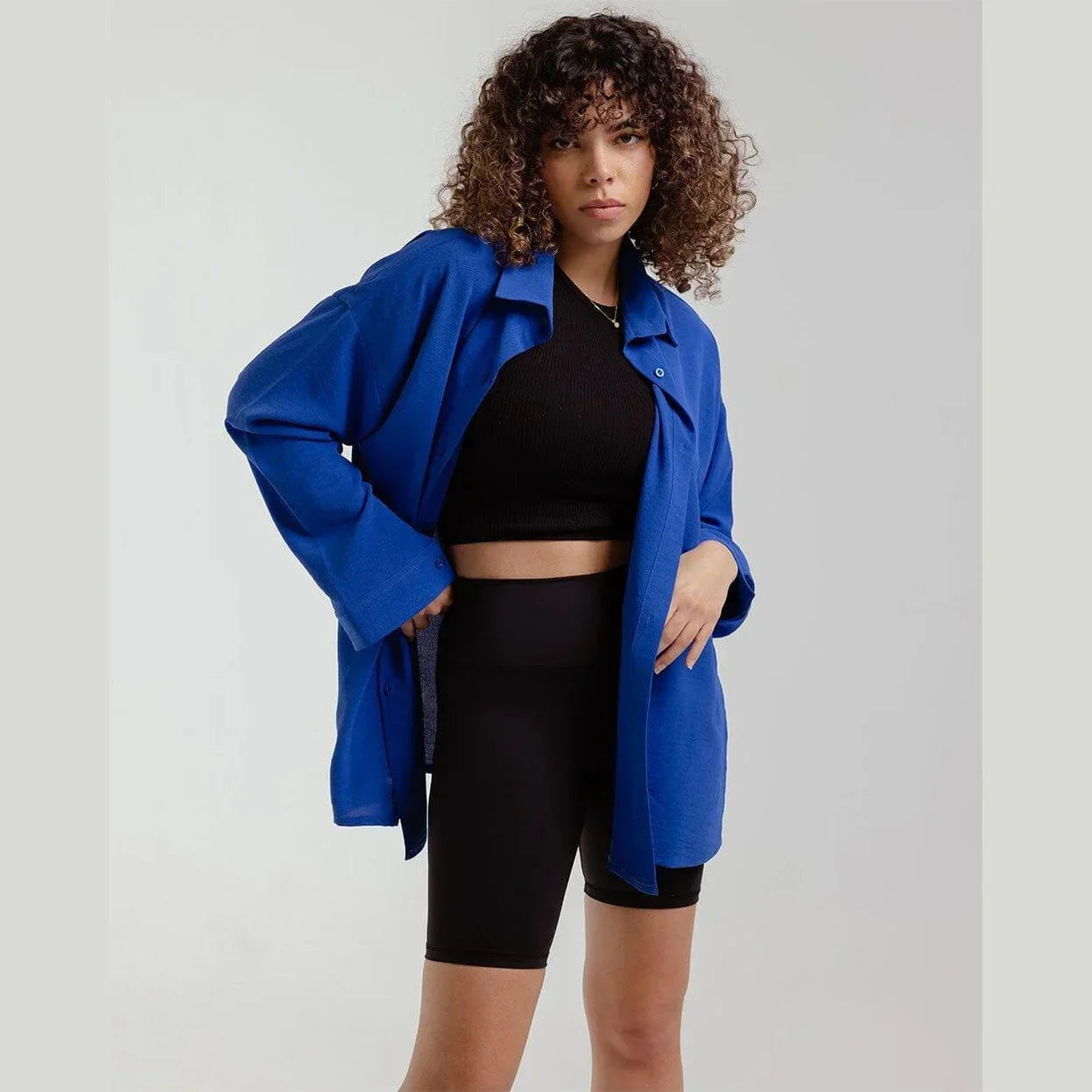 Blue Oversized Shirt - In your shoe - Babazzaro