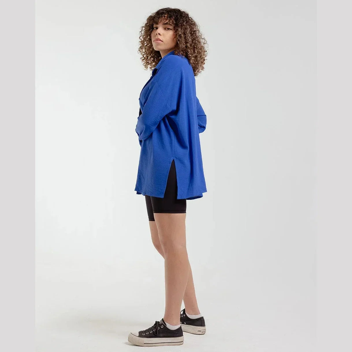 Blue Oversized Shirt - In your shoe - Babazzaro