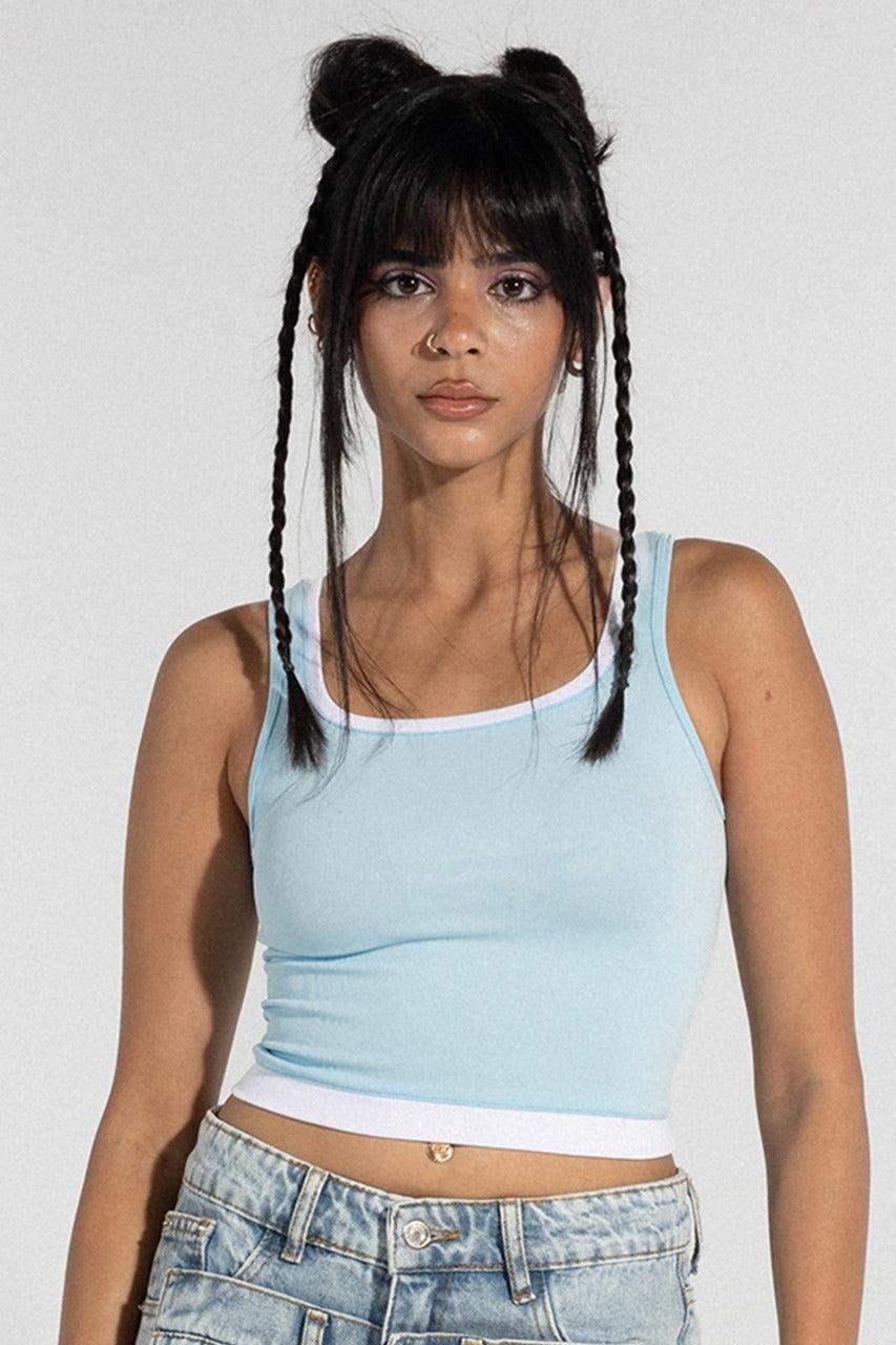 Carina - Blue/White - Tank Top 1