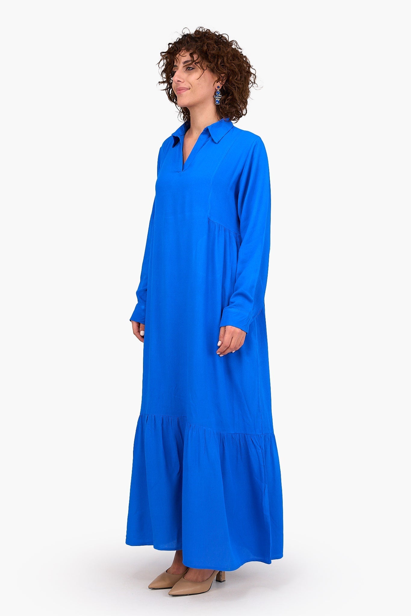 Buttoned Cuffs Dress - Clue - Babazzaro