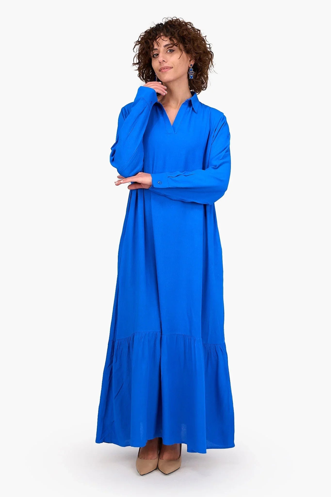 Buttoned Cuffs Dress - Clue - Babazzaro