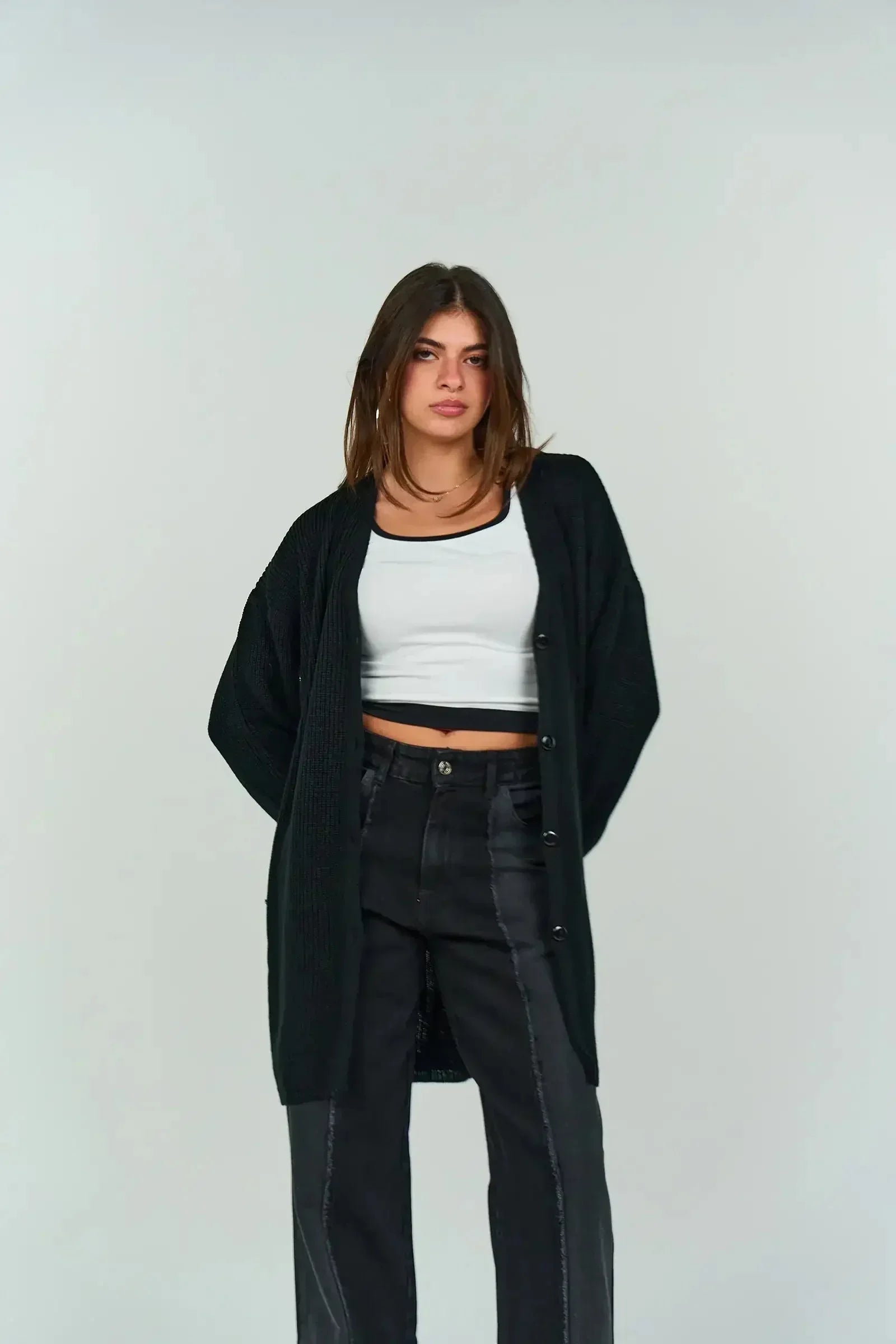 Carina - Trico Dropped Shoulder Cardigan 1