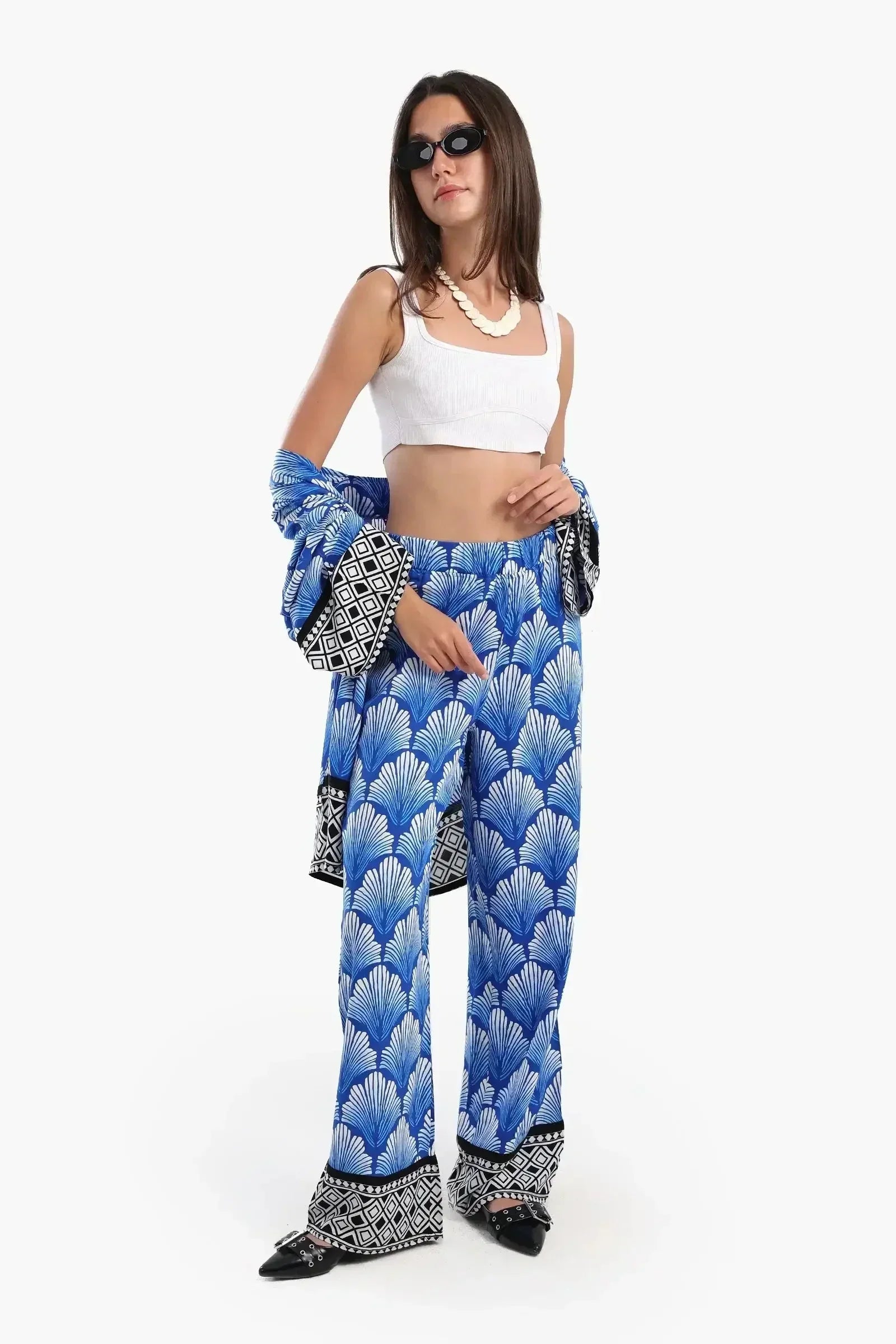 Carina - Shell Printed Pants 10