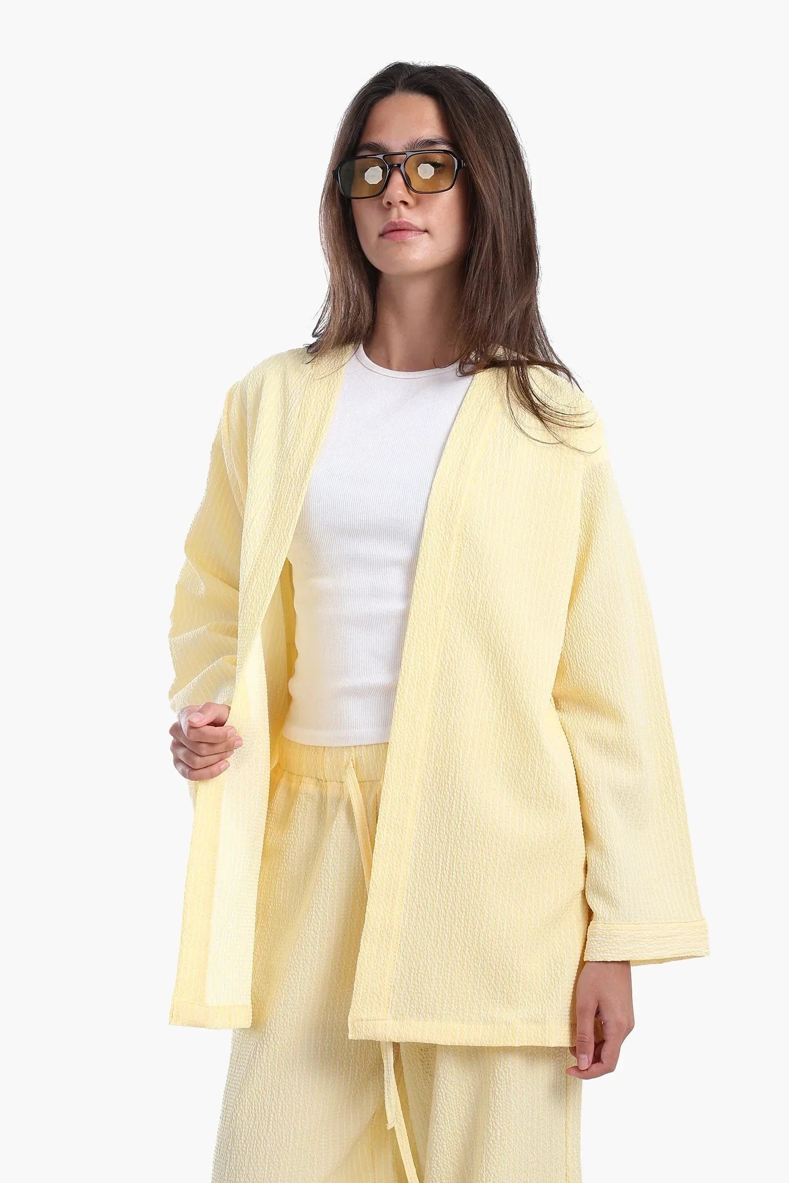 Carina - Striped Open Neckline Cardigan 5