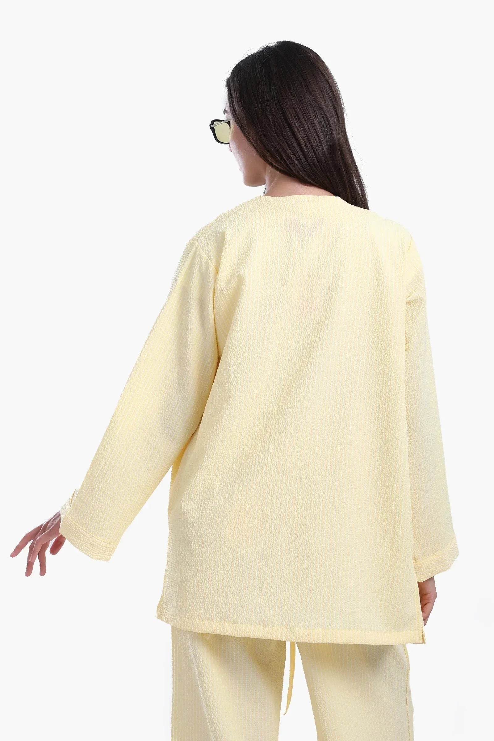 Carina - Striped Open Neckline Cardigan 1