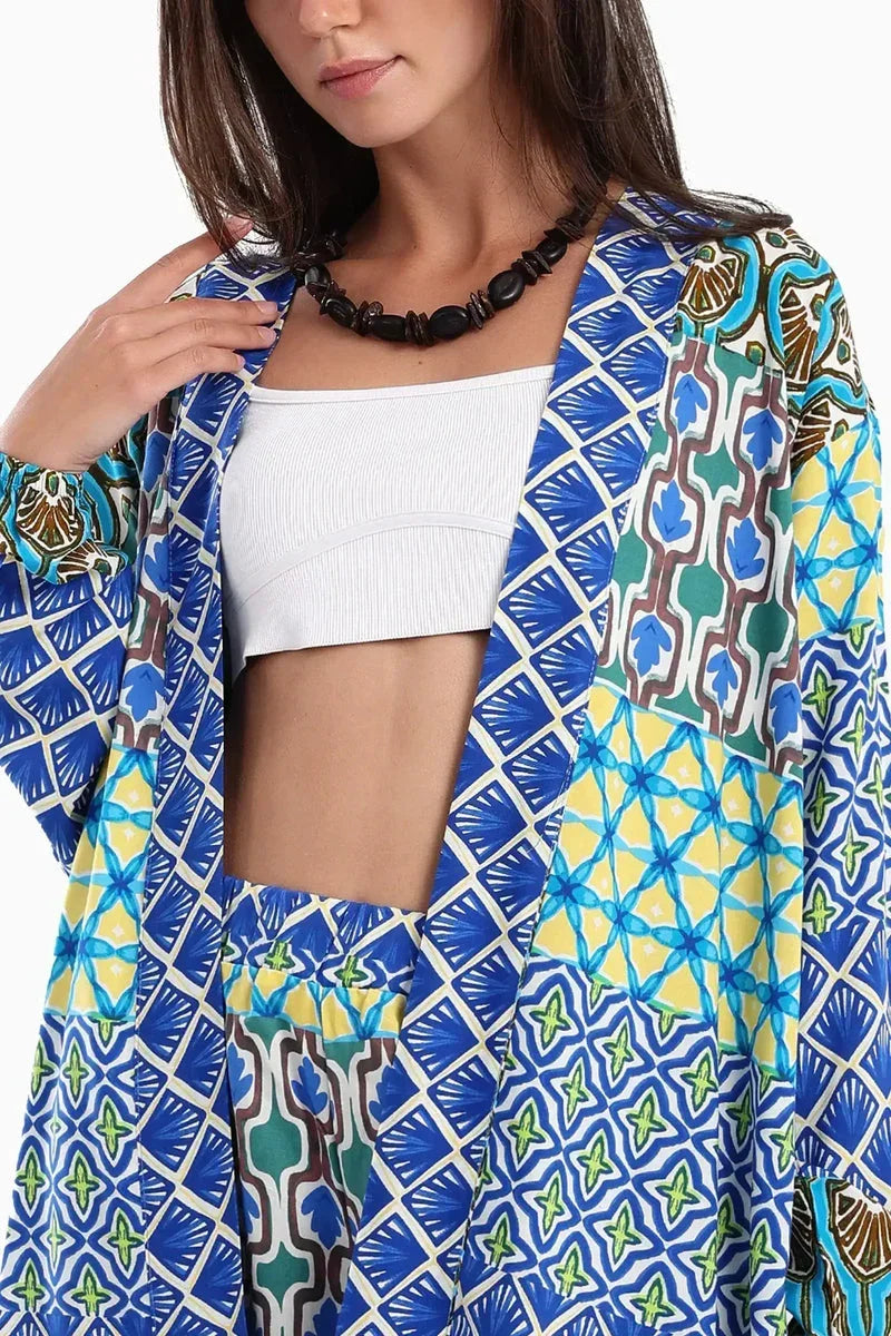 Printed Multi Patterned Kimono - Carina 4