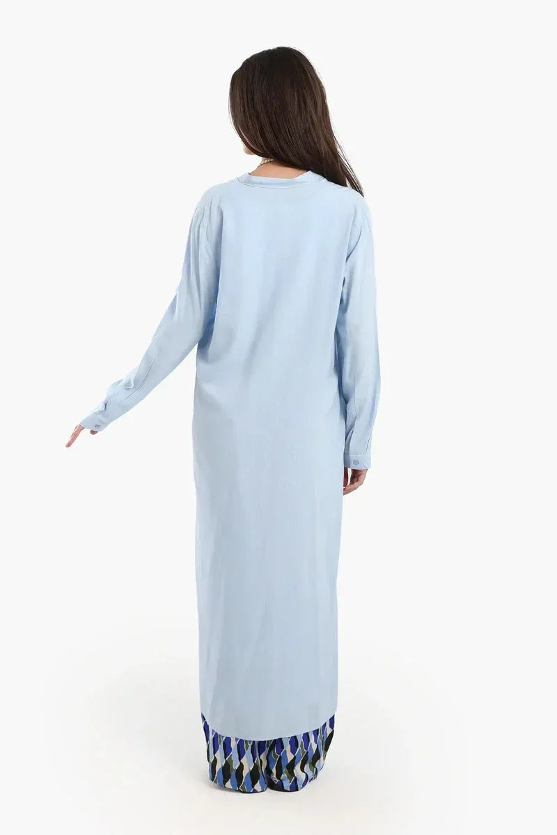 Long Plain Shirt Dress - Carina 9
