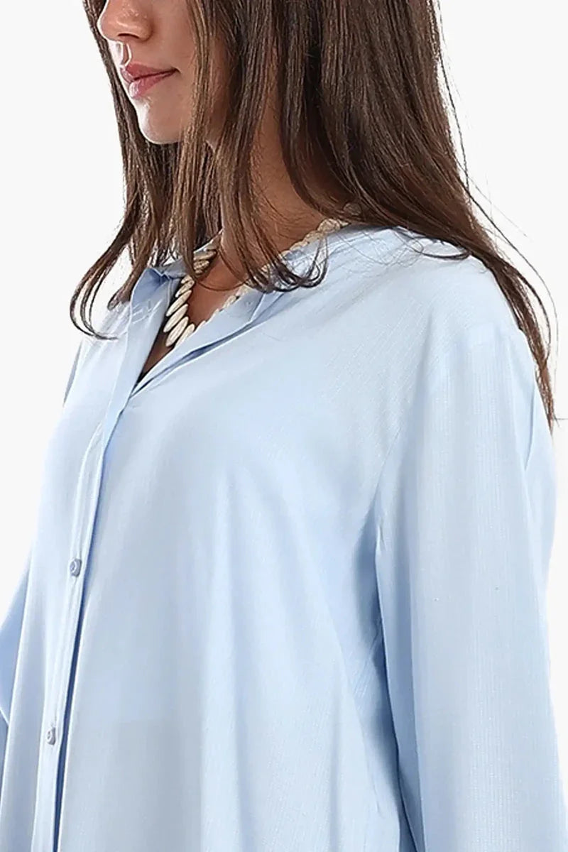 Carina - Long Plain Shirt Dress 12