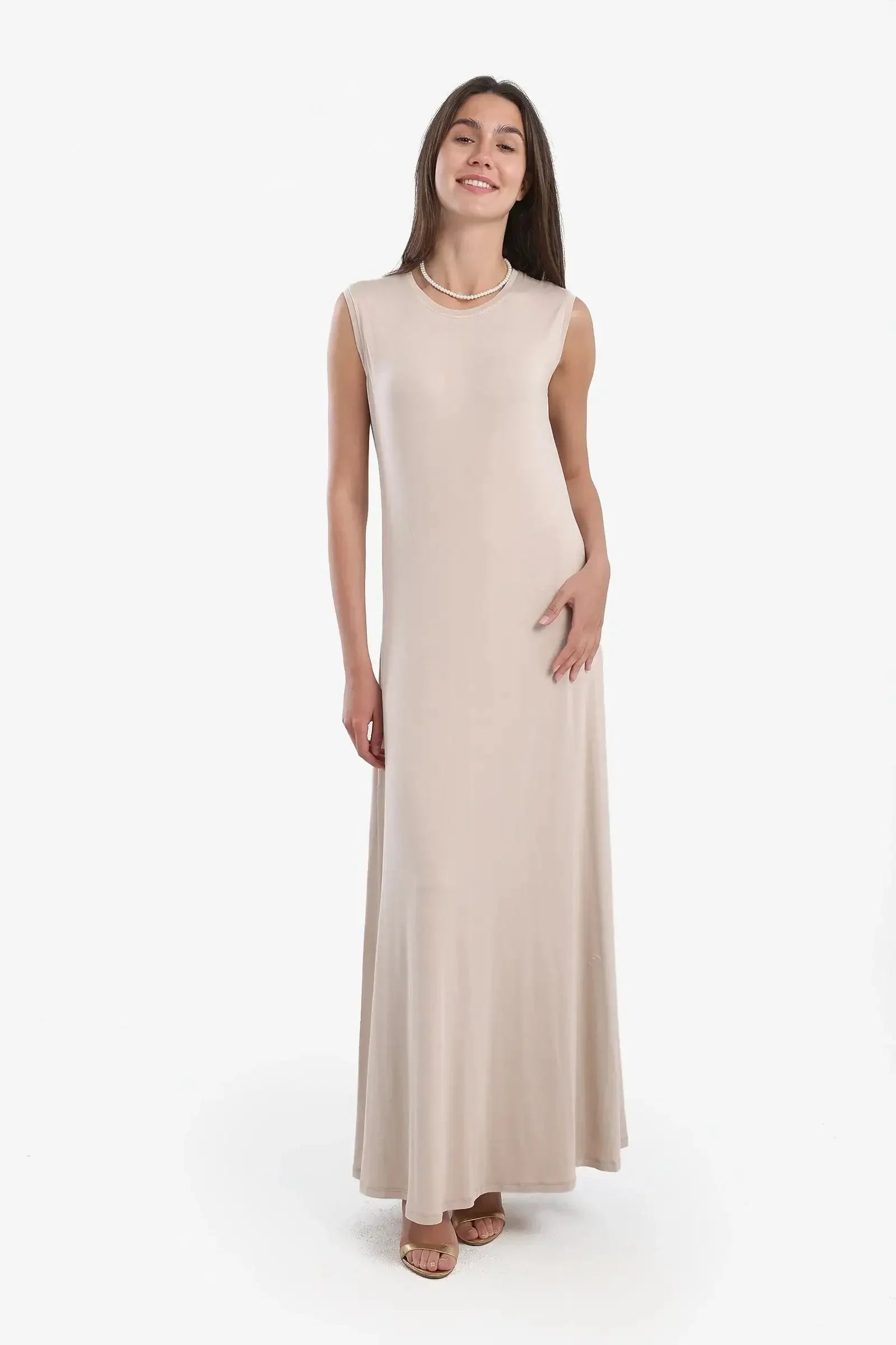 Carina - Viscose Solid Pattern Dress 4